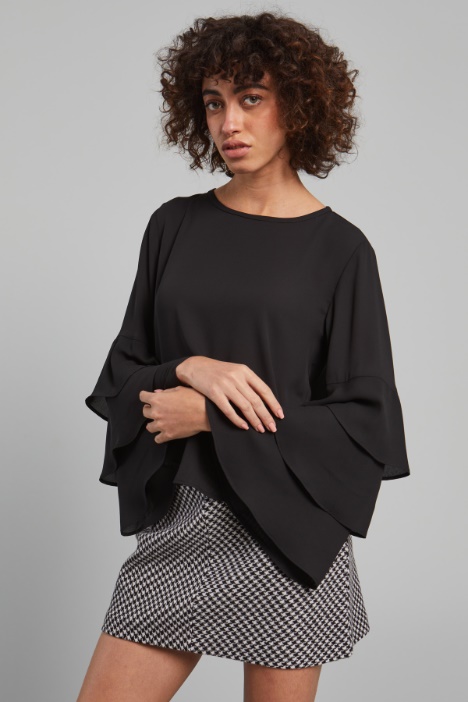 Blouse with flounced sleeves Intrend