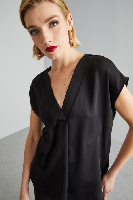 Blusa con pliegue doblado