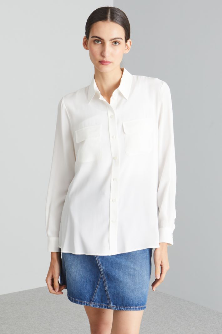 Crepe de chine shirt Intrend - 3