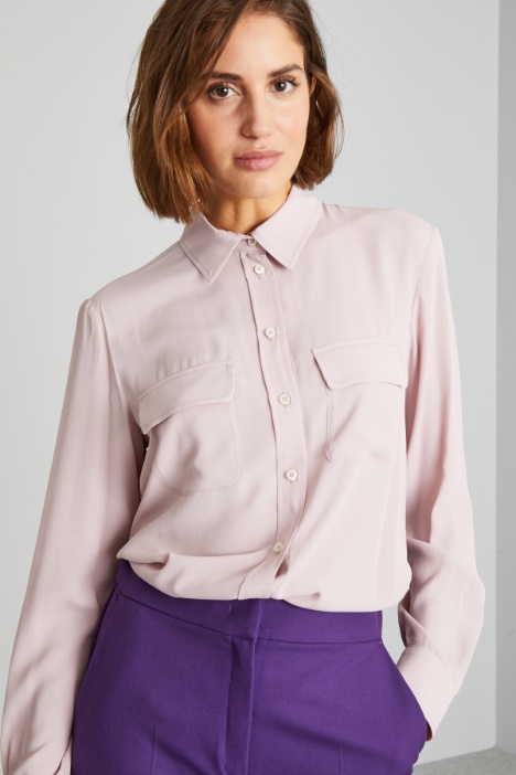 Camicia in crépe de chine