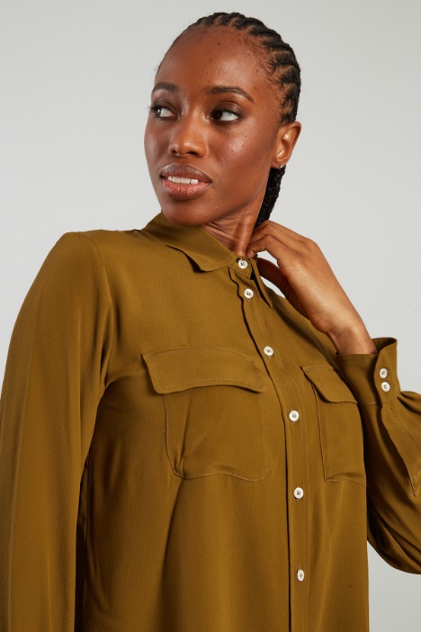 Camicia in crépe de chine