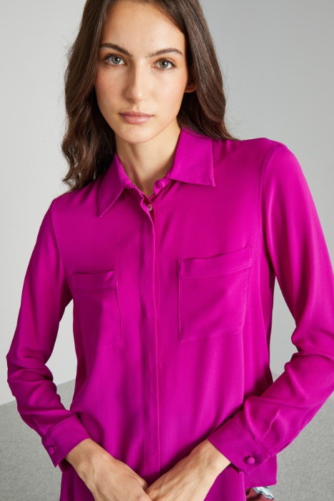 Camicia in crépe de chine