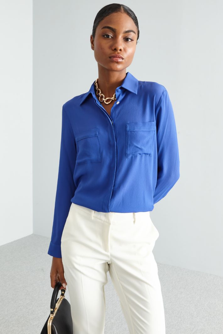 Crepe de chine shirt Intrend - 3