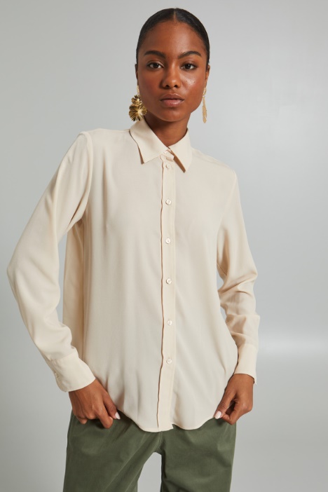 Blusa in crépe de chine Intrend