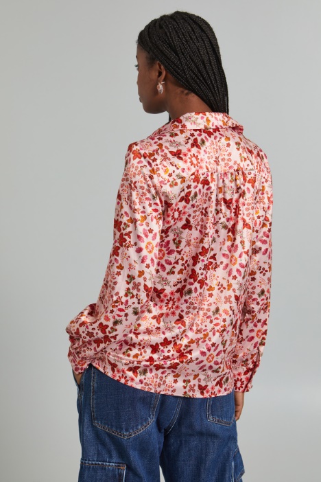 Camicia fluida in raso