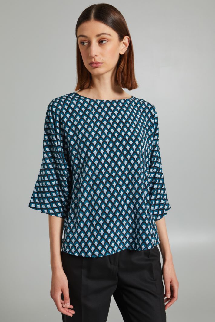 Pure crepe silk blouse Intrend - 3