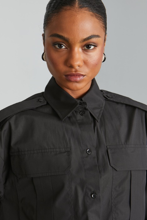 Casacca sahariana in popeline