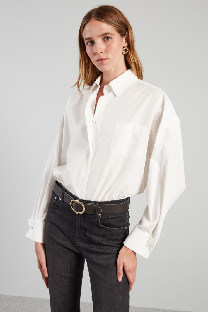 Boxy poplin shirt Intrend - 3