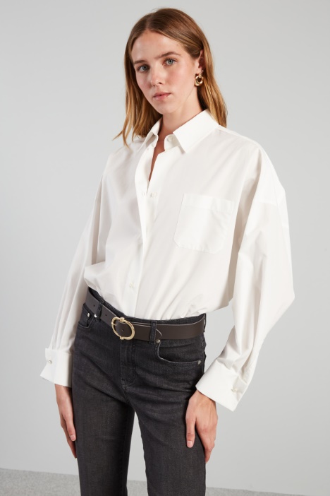 Boxy poplin shirt Intrend