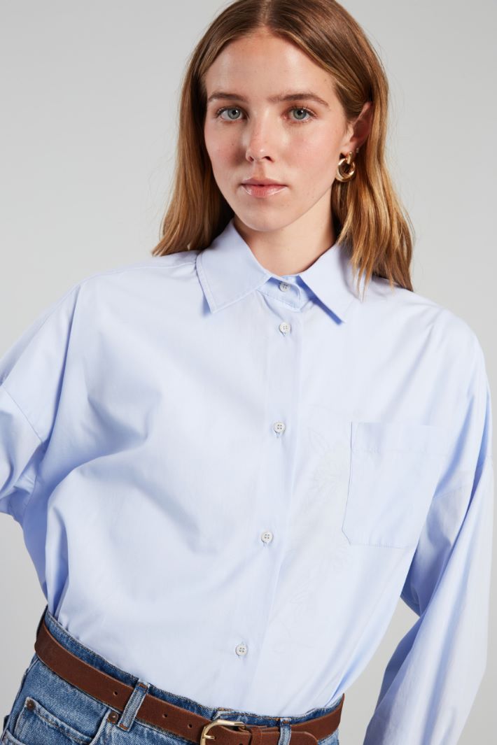 Boxy poplin shirt Intrend - 4