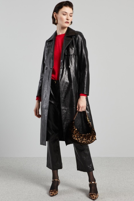 Faux leather trench Intrend