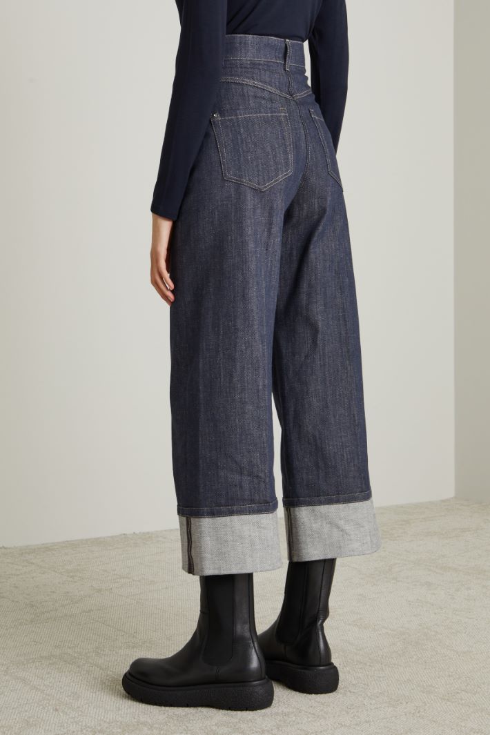 Pantaloni cropped con risvolto Intrend - 3