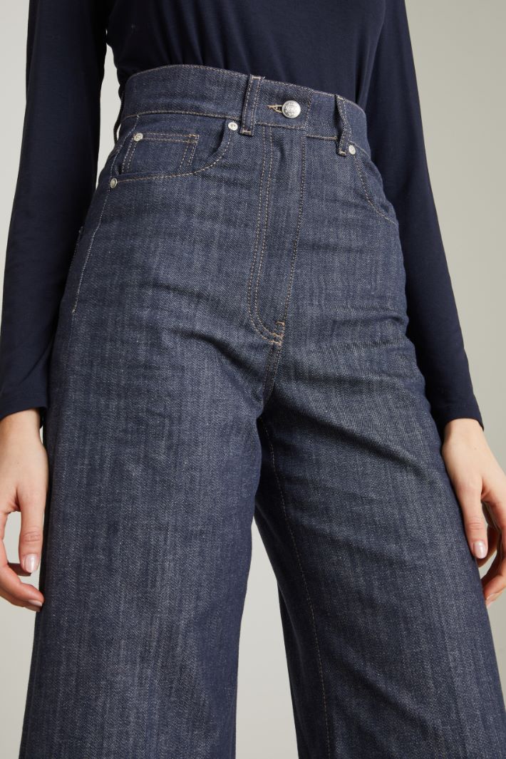 Pantaloni cropped con risvolto Intrend - 2