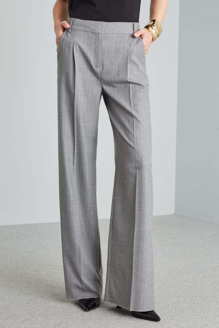 Pinstriped twill trousers Intrend - 3