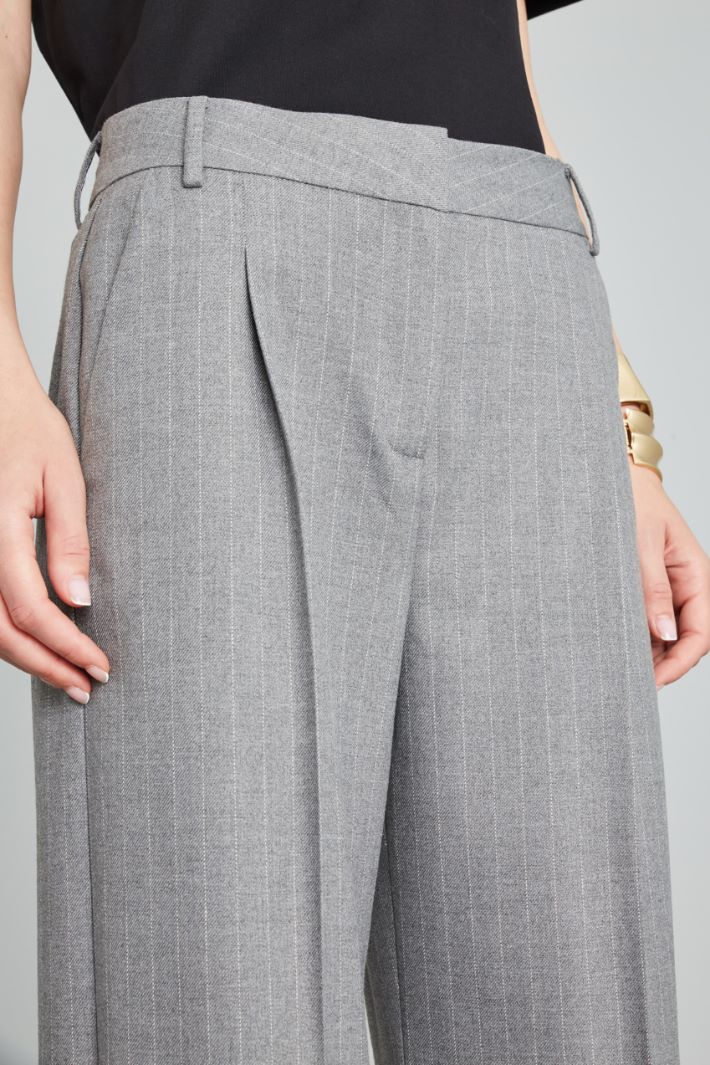 Pinstriped twill trousers Intrend - 4