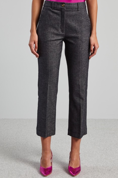 Pantaloni a sigaretta in drill