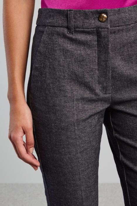 Pantaloni a sigaretta in drill