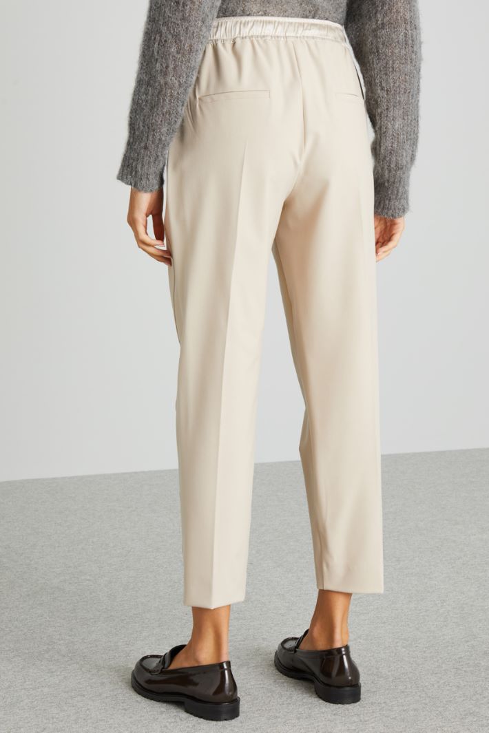 Trousers with satin waistband Intrend - 2