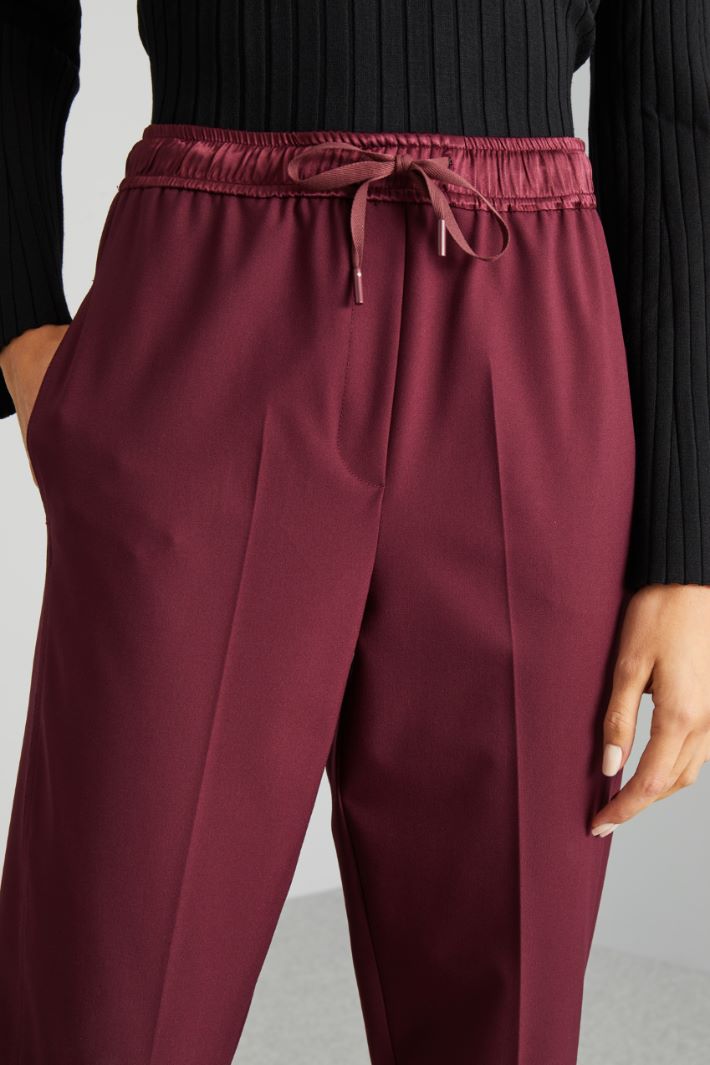 Trousers with satin waistband Intrend - 4