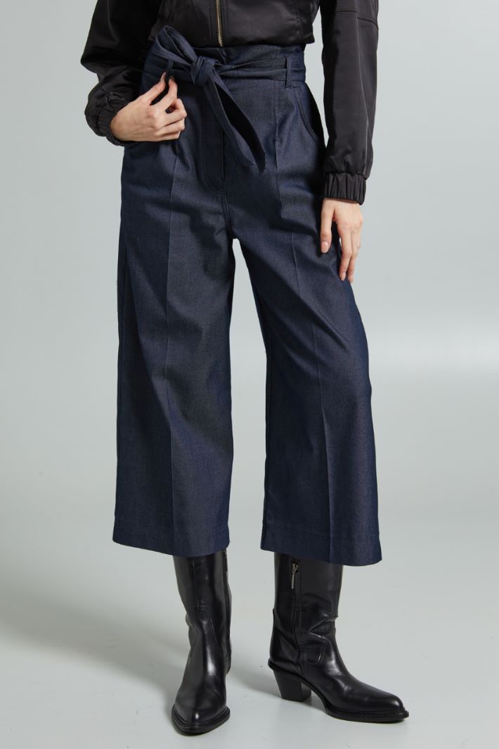 Wide trousers with belt Intrend - 3