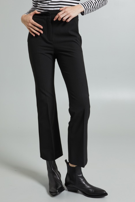 Pantaloni flare in tela