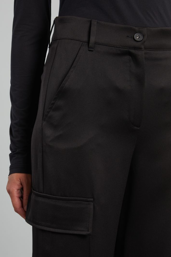 Satin cargo trousers Intrend - 4