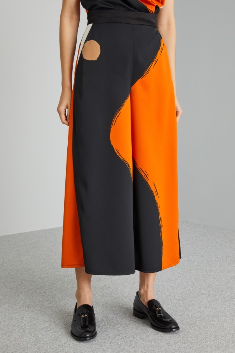 Pantaloni in enver satin lucido