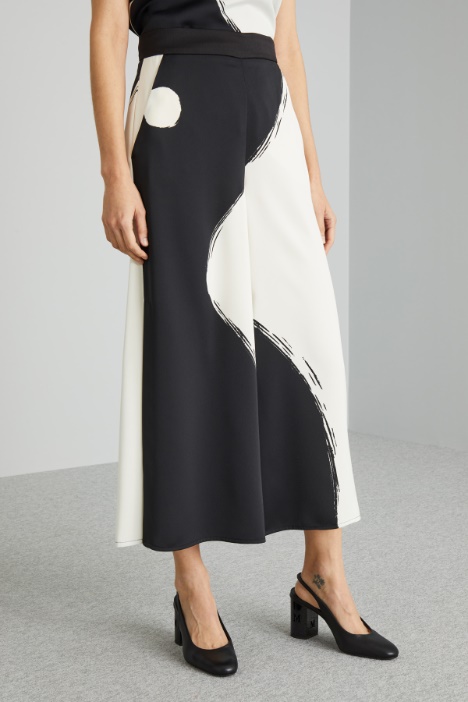 Pantaloni in enver satin lucido