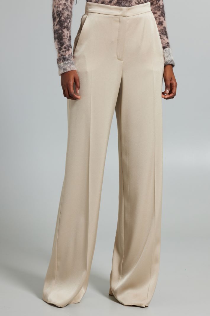 Satin palazzo trousers Intrend - 3