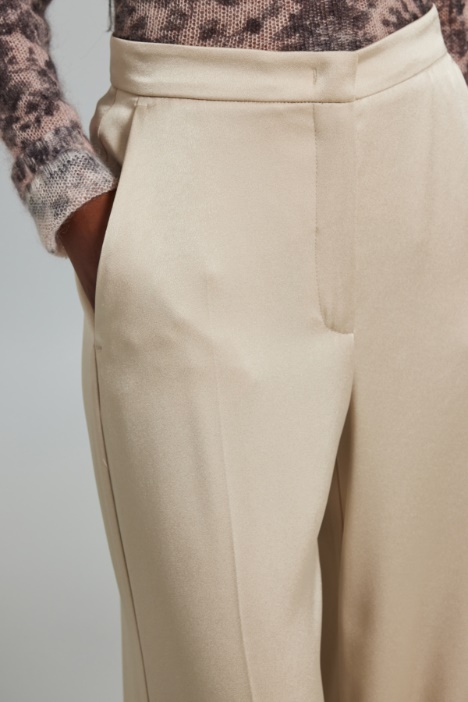 Pantaloni a palazzo in raso