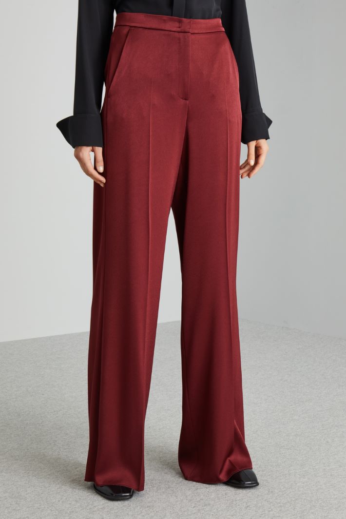 Satin palazzo trousers Intrend - 3