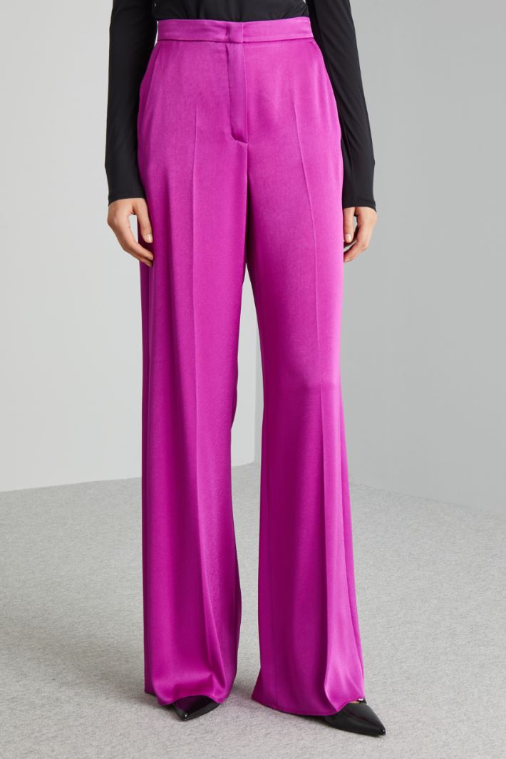 Satin palazzo trousers Intrend - 3