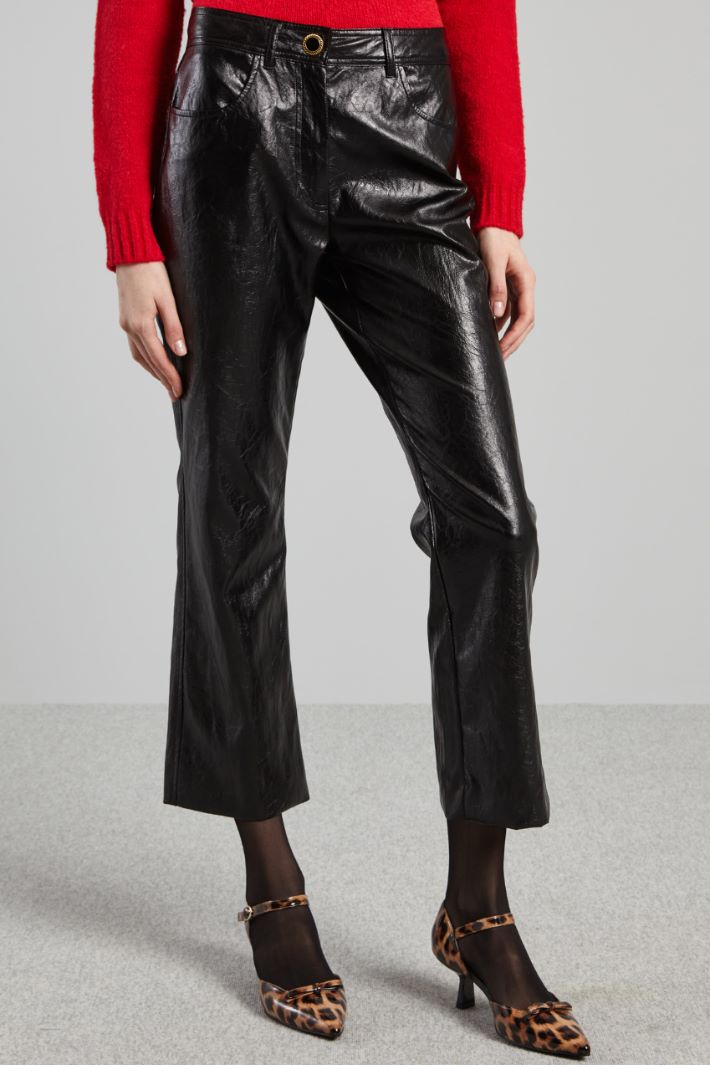 Faux leather trousers Intrend - 3