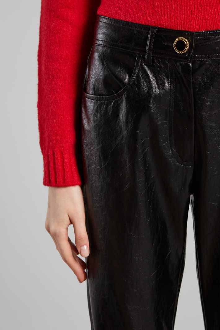 Faux leather trousers Intrend - 4