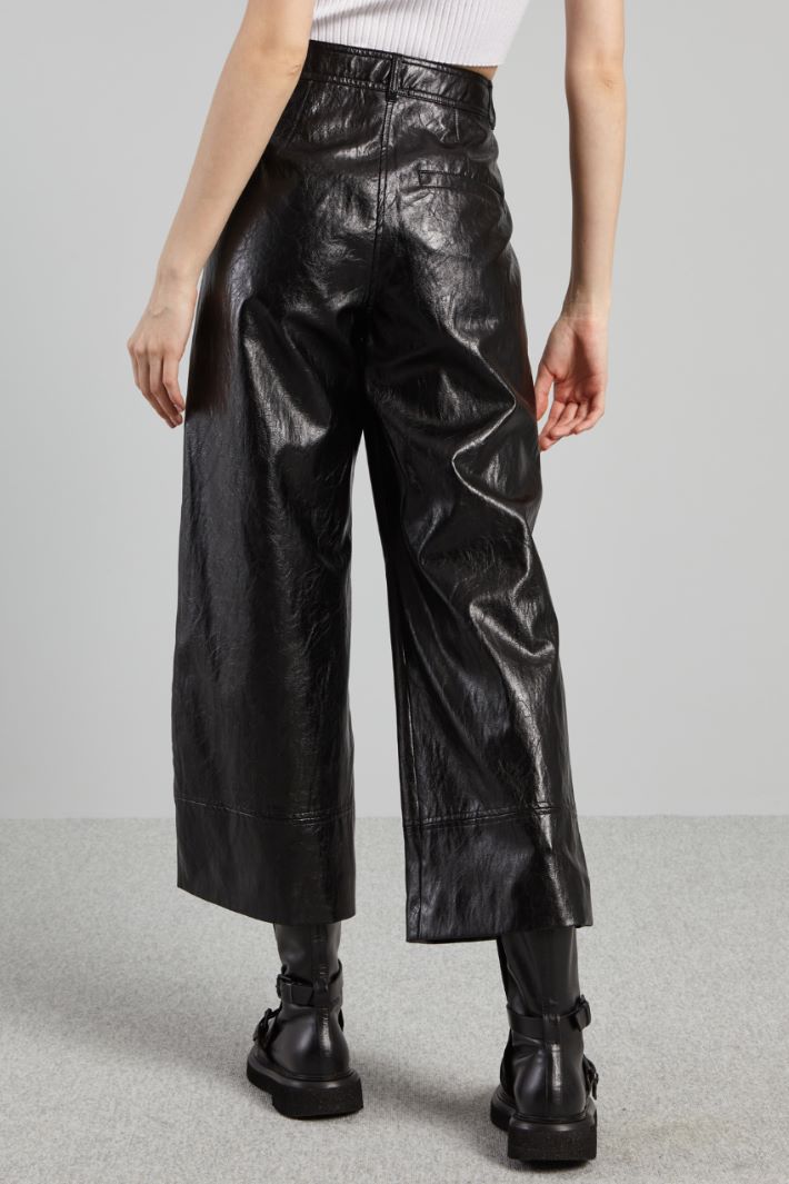 Flared faux leather trousers Intrend - 2