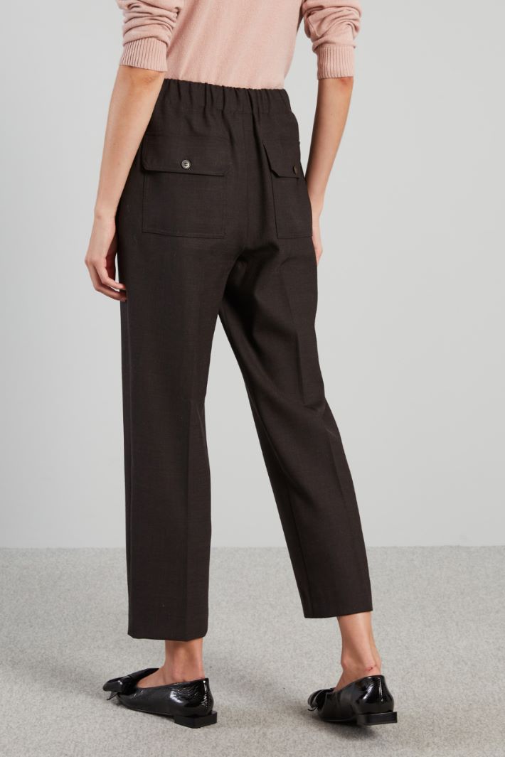 Trousers with elastic insert Intrend - 2