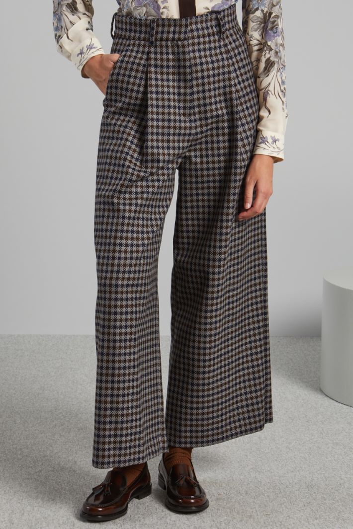 Wide-leg basketweave trousers Intrend - 3