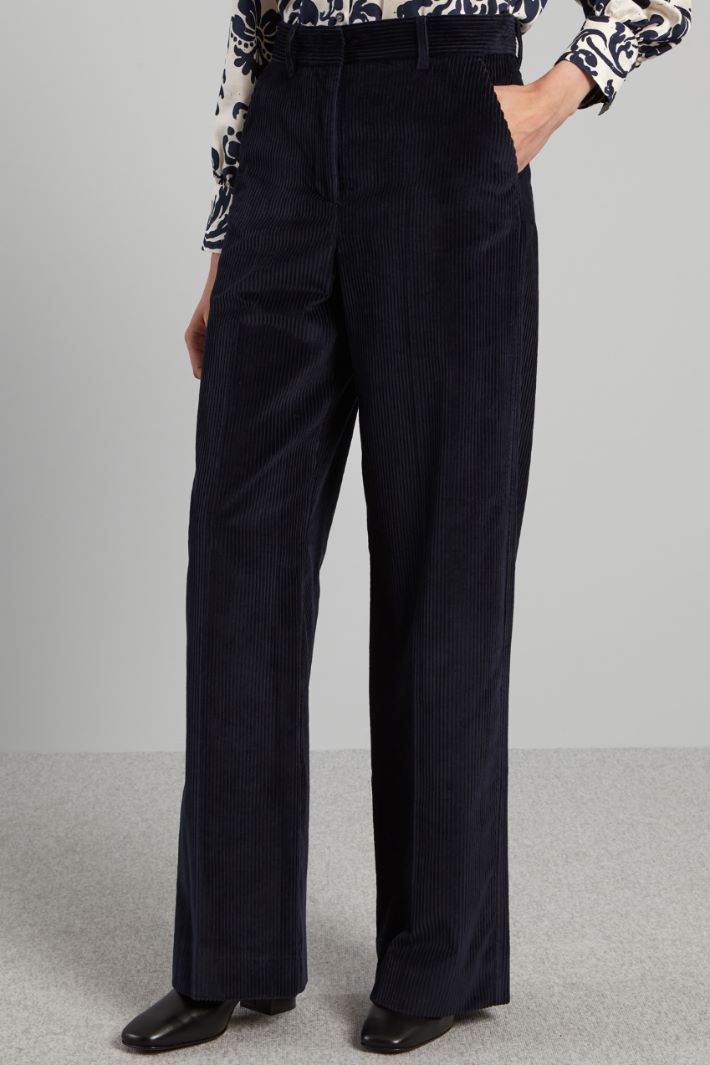 Ribbed velvet trousers Intrend - 3