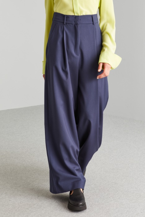 Pantaloni in tela di lana