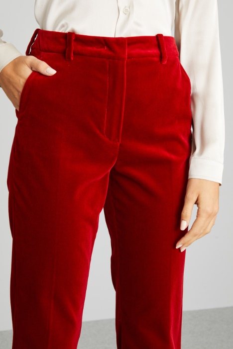 Pantalones de terciopelo liso