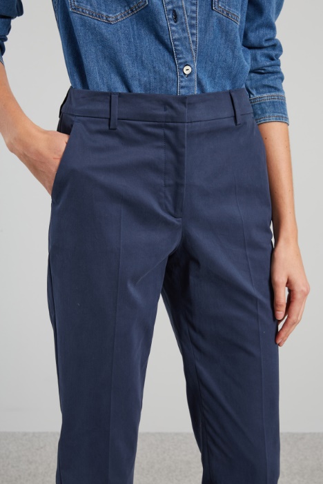 Pantaloni in raso di cotone