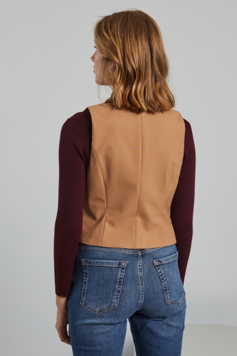 Gilet sfiancato in tela