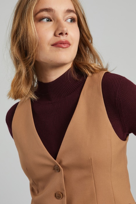 Gilet sfiancato in tela