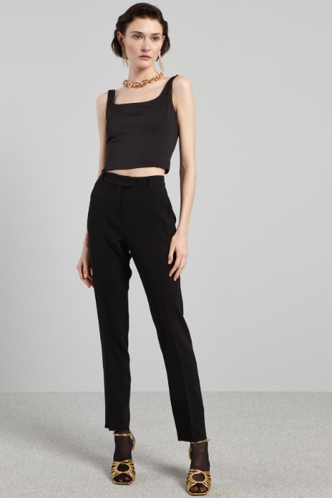 Crop top in raso Intrend