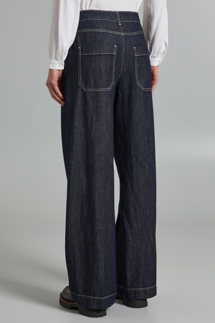 Wide denim trousers Intrend - 2