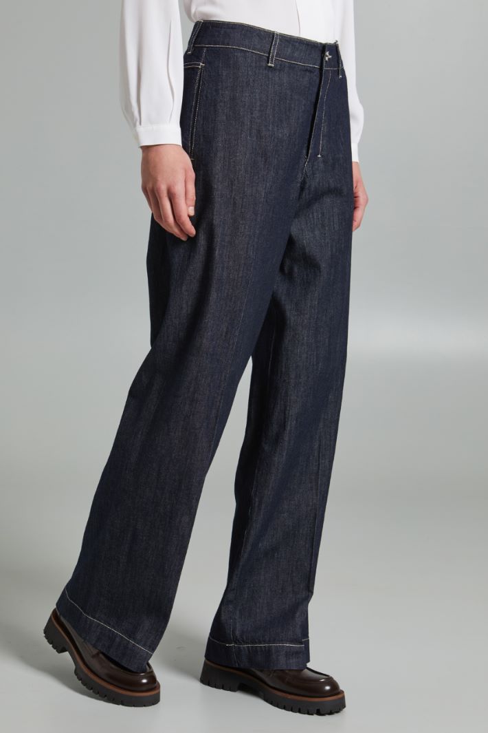 Wide denim trousers Intrend - 3