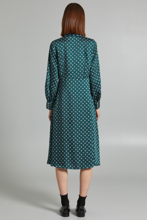 Abito chemisier in twill a fantasia