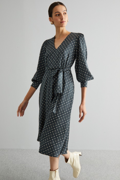 Abito midi con fusciacca