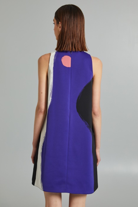 Abito corto in enver satin lucido