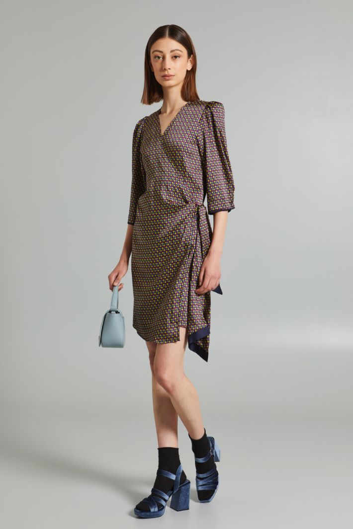 Twill wrap dress Intrend